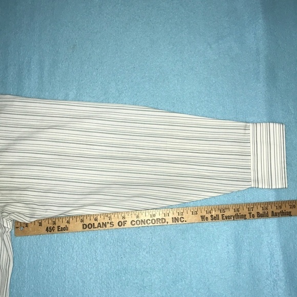 STAFFORD wrinkle free striped long sleeve collard - Picture 4 of 4